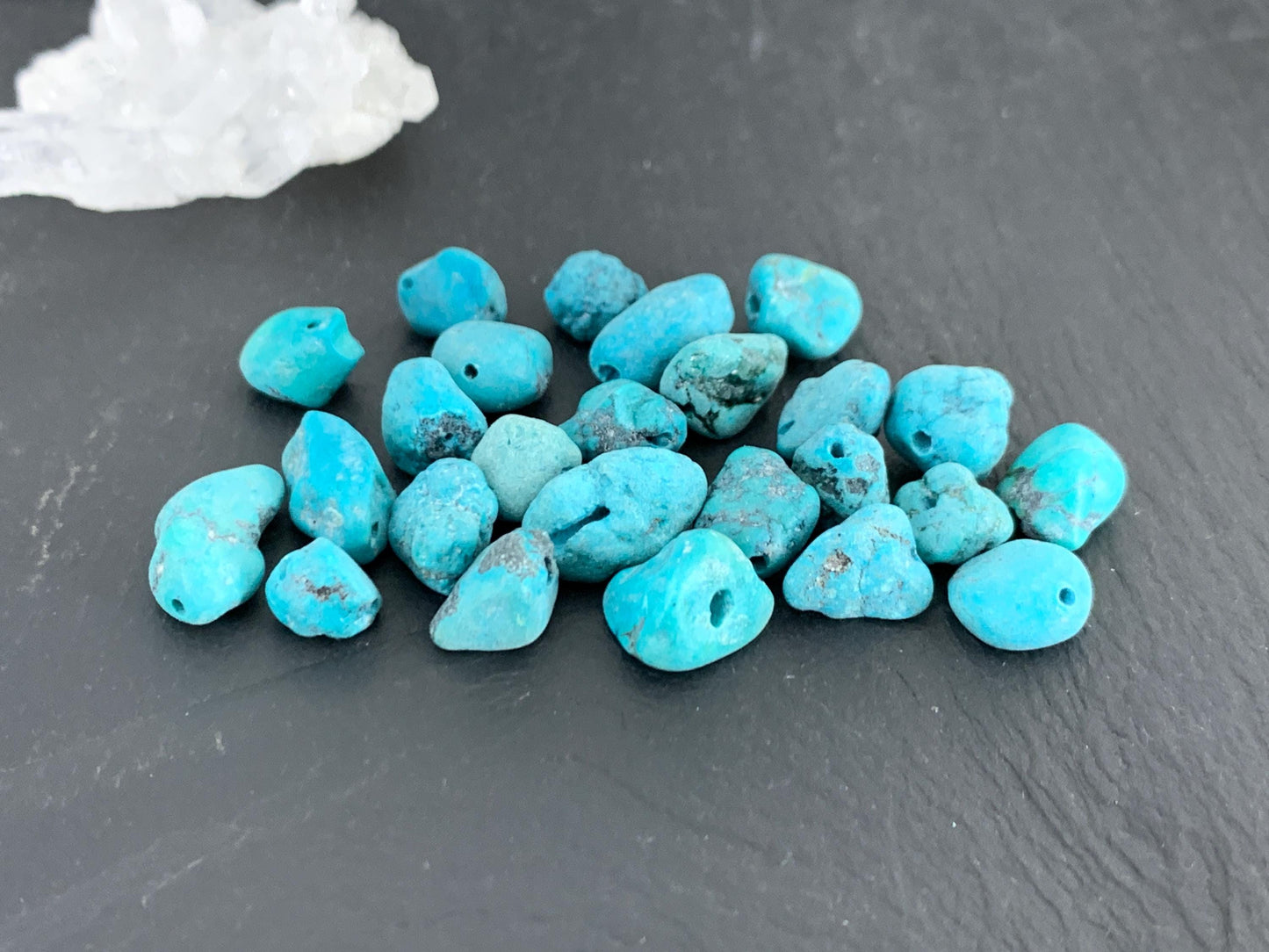 Discounted Turquoise 6-14mm beads lot of 25 pieces