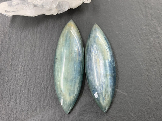 Large Marquise Kyanite 43-46mm long Cabochon - Rare African Gemstone