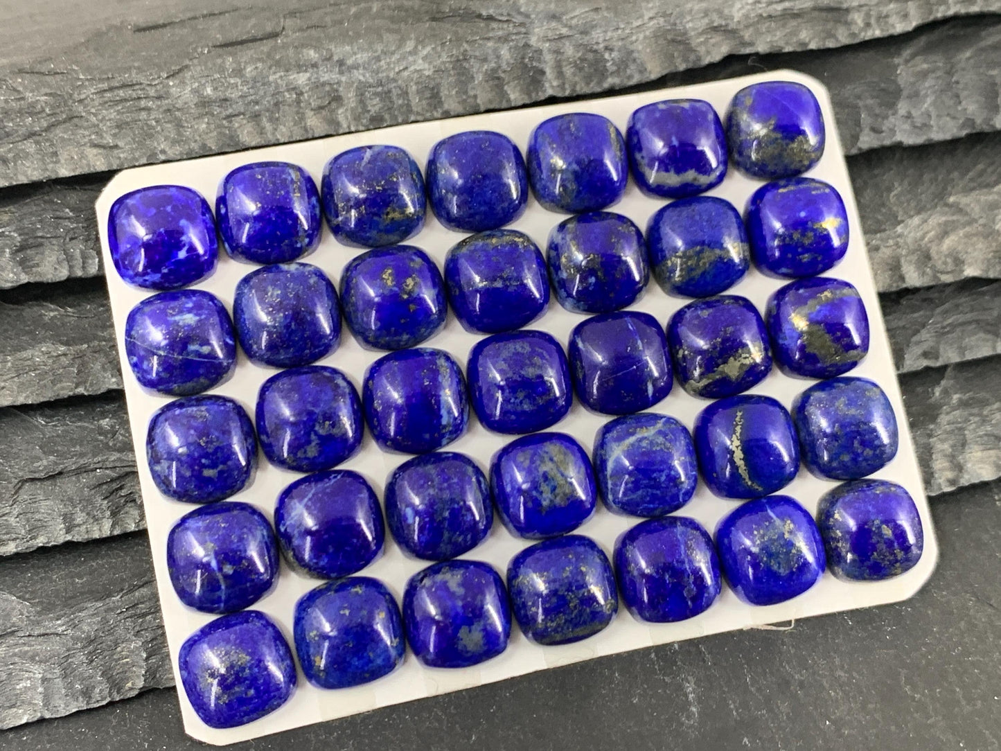 Lapis Lazuli square cushion 10mm cabochon - Calibrated cabochons