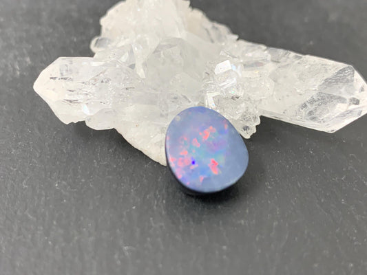 Australian Opal doublet 10x11x4mm cabochon