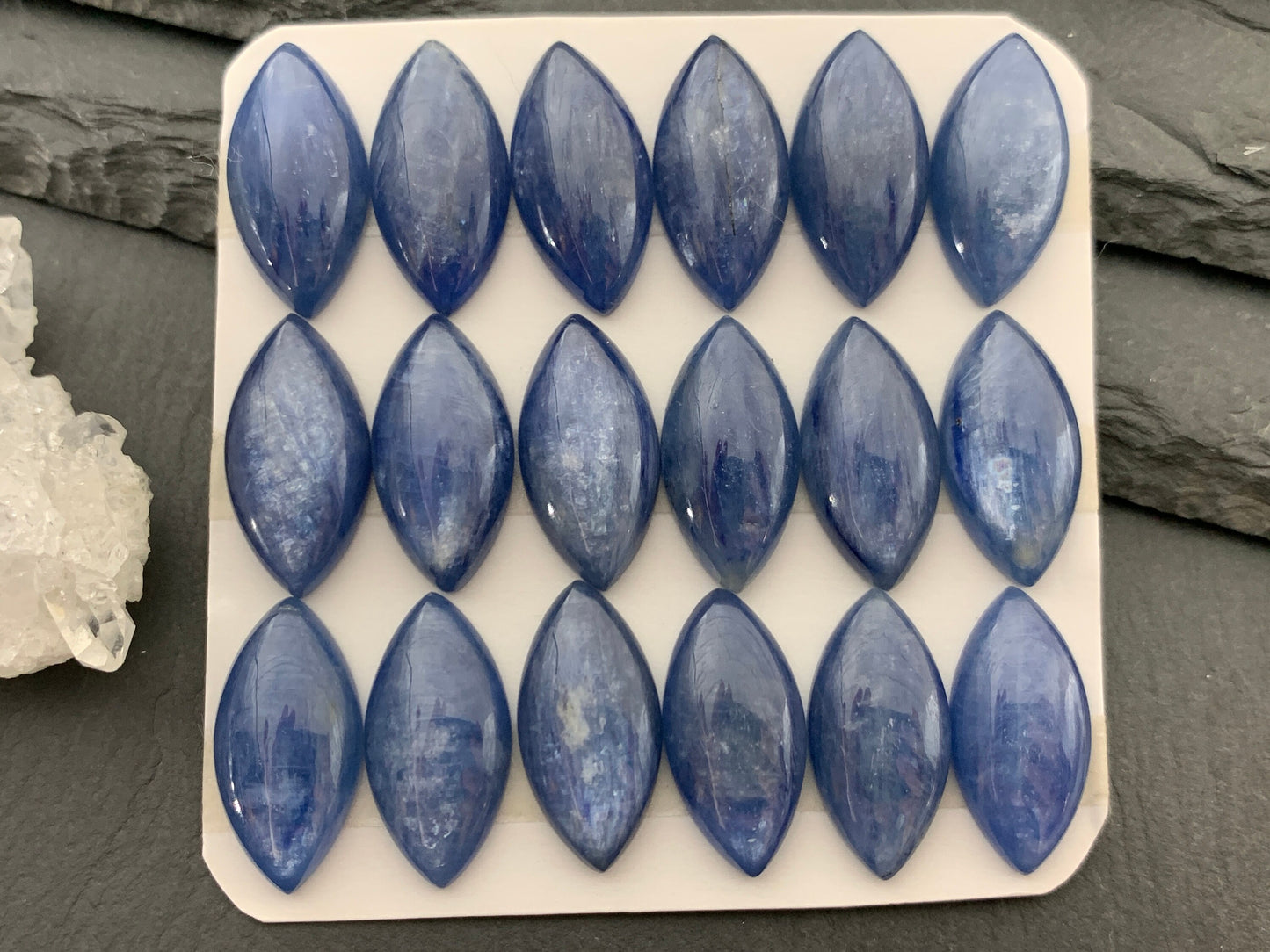 Kyanite marquise  10x20mm Cabochon - Calibrated Cabochons