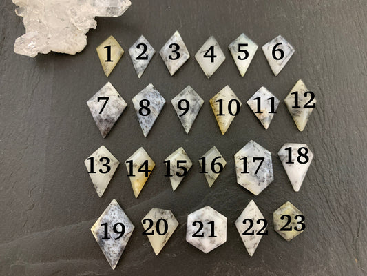 Faceted Dendrite 13-20mm long cabochon