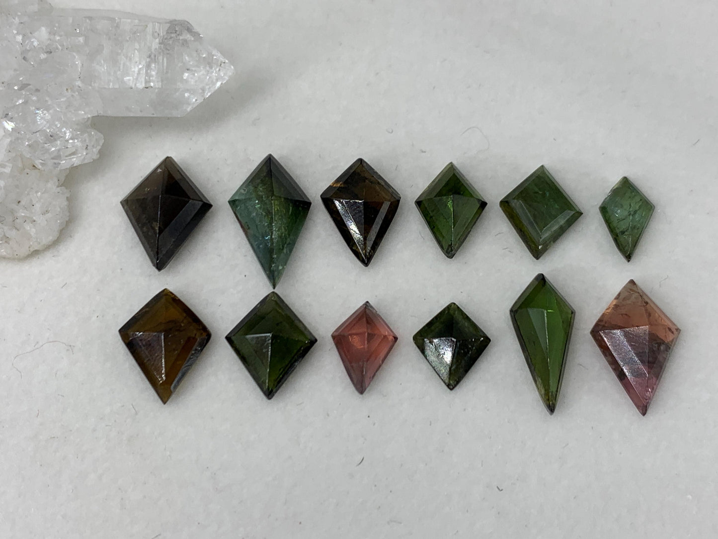 Natural Tourmaline step cut 9-14mm long cabochon