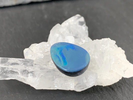 Australian Opal Doublet 10x12x3mm Free Form Cabochon - Natural Gemstone Oval