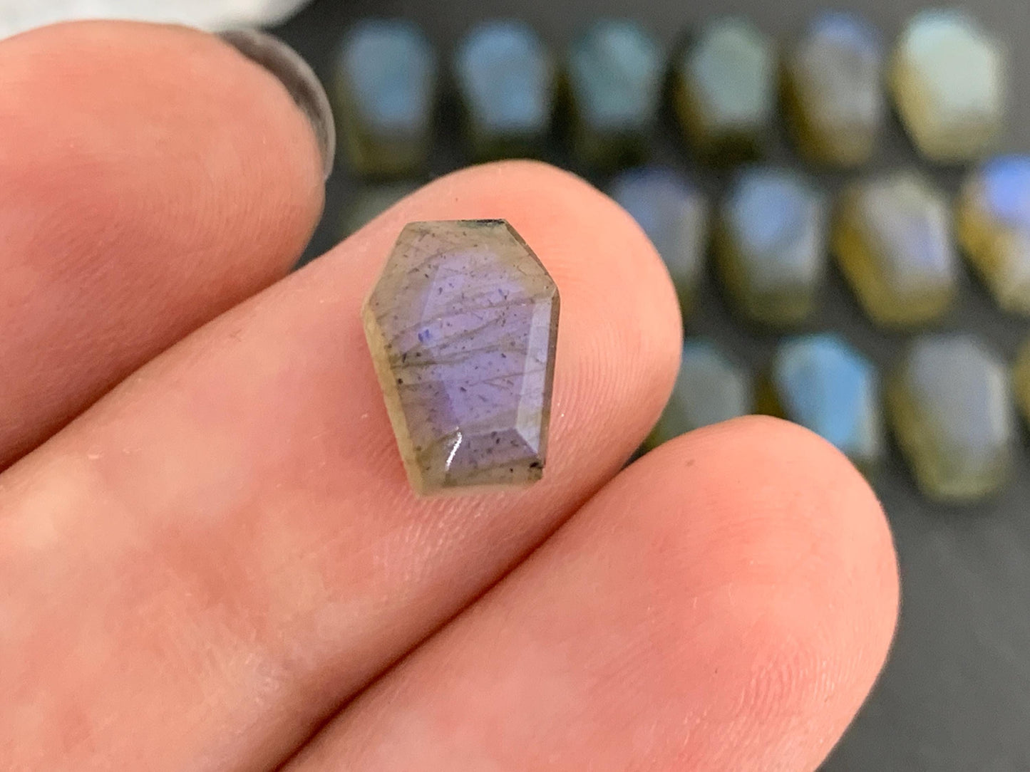 Labradorite Coffin 7x10mm Cabochon - Small Earrings Size Coffins