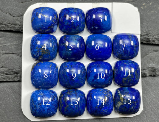 Lapis Lazuli square cushion 14x14mm Cabochon - Calibrated cabochons