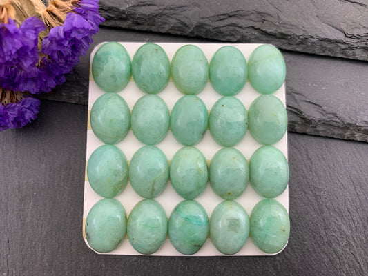 Chrysocolla Quartz oval 12x16mm cabochon - Calibrated cabochons