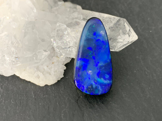 Australian Opal doublet 10x19x5mm cabochon - pear