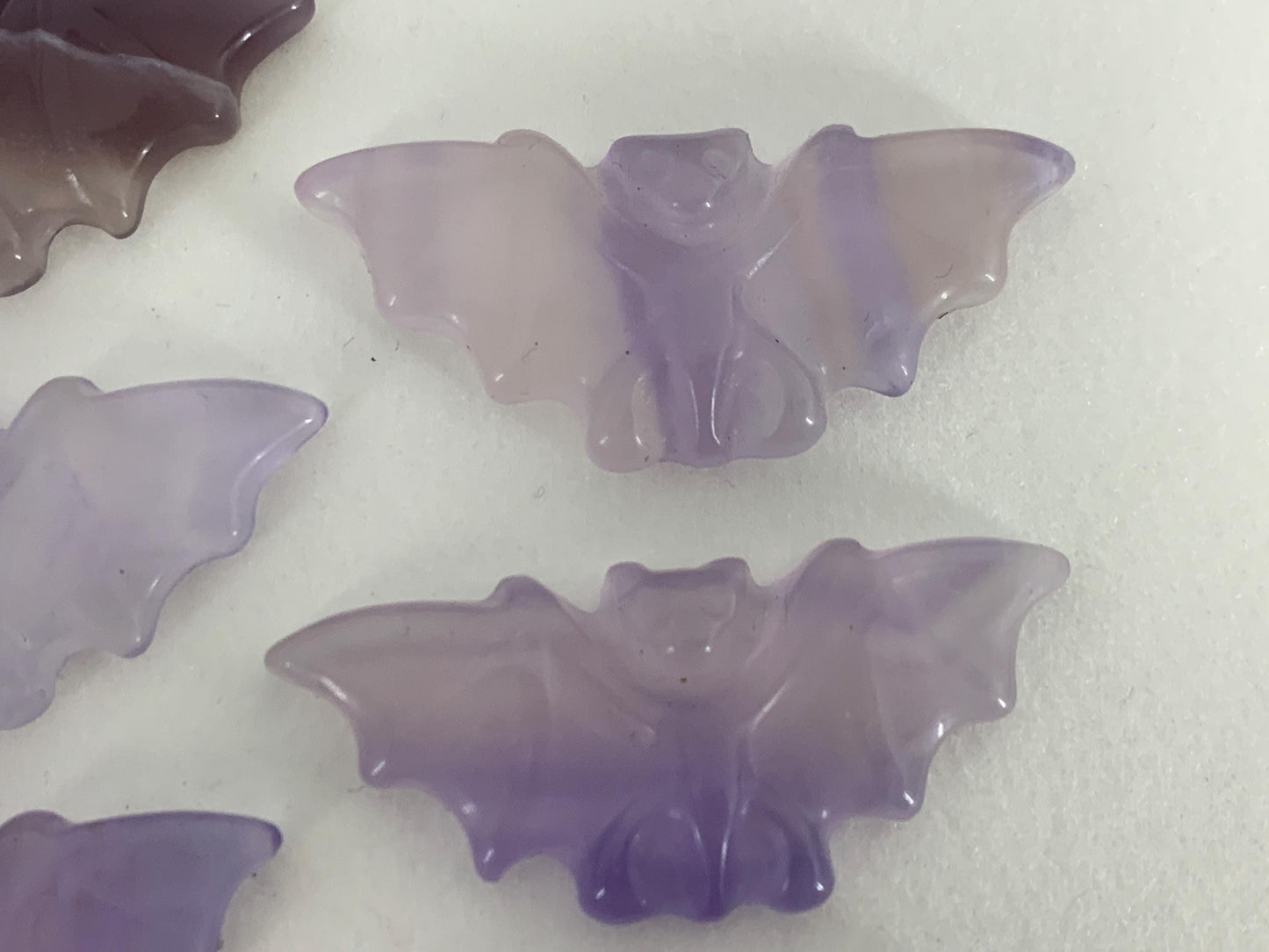 Fluorite Bat Carved - 50mm long