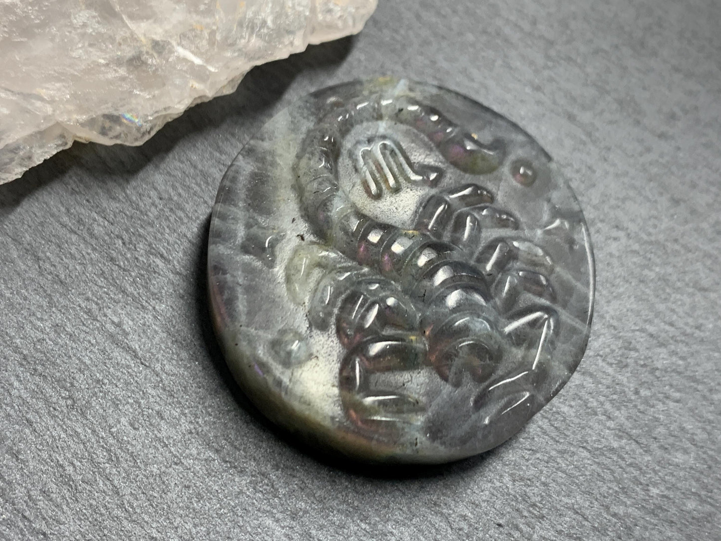 Scorpio Purple Labradorite Zodiac Signs - Zodiac Constellations Carving