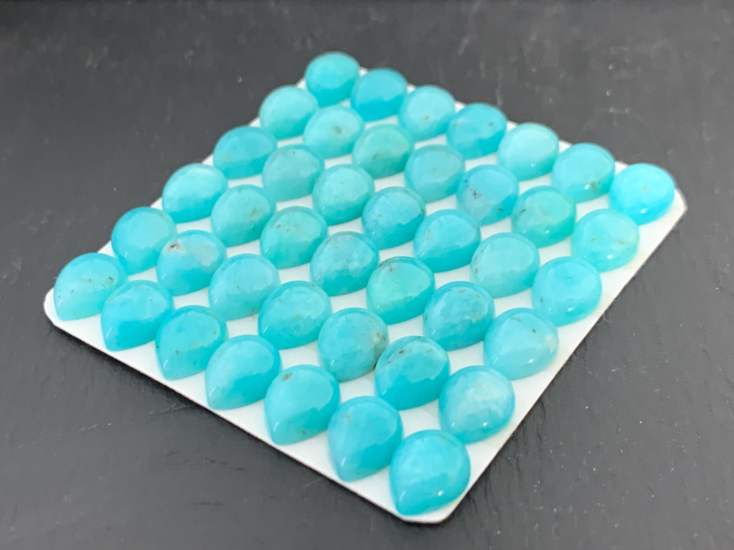 Amazonite pear 8x10mm cabochon - Calibrated cabochons
