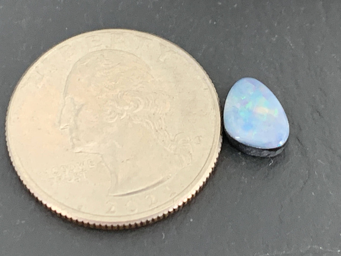 Australian Opal doublet 7x9x3mm cabochon