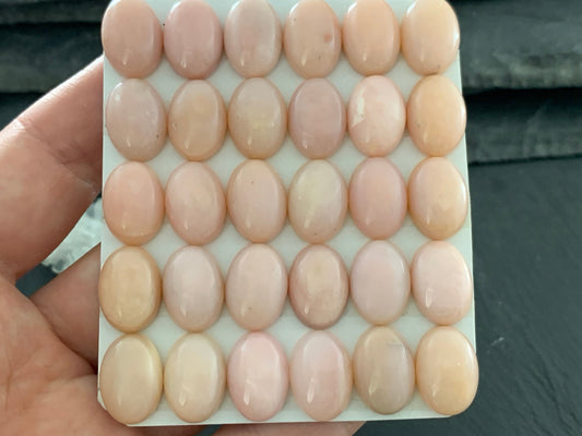 Pink Opal oval 10x14mm Cabochon