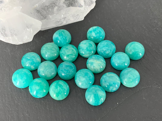 Amazonite round 8mm Cabochon - Calibrated cabochons