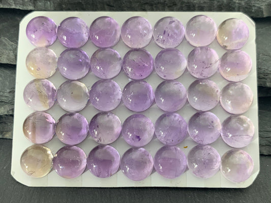 Ametrine round 10mm cabochon - Calibrated cabochons