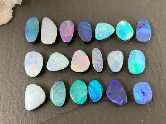 Australian Opal Doublet 8-12mm long cabochon