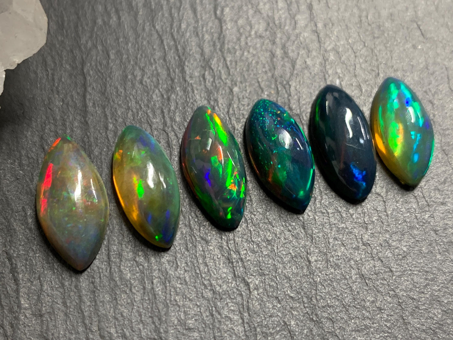 Natural Ethiopian Black Opal 14-16mm long cabochon/ Select your cabochon