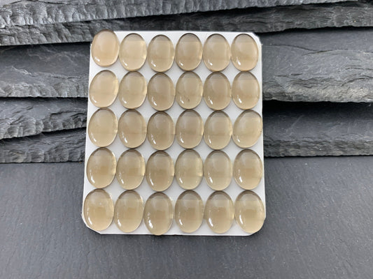 Smokey Quartz oval 10x14mm cabochon - Calibrated acbochons