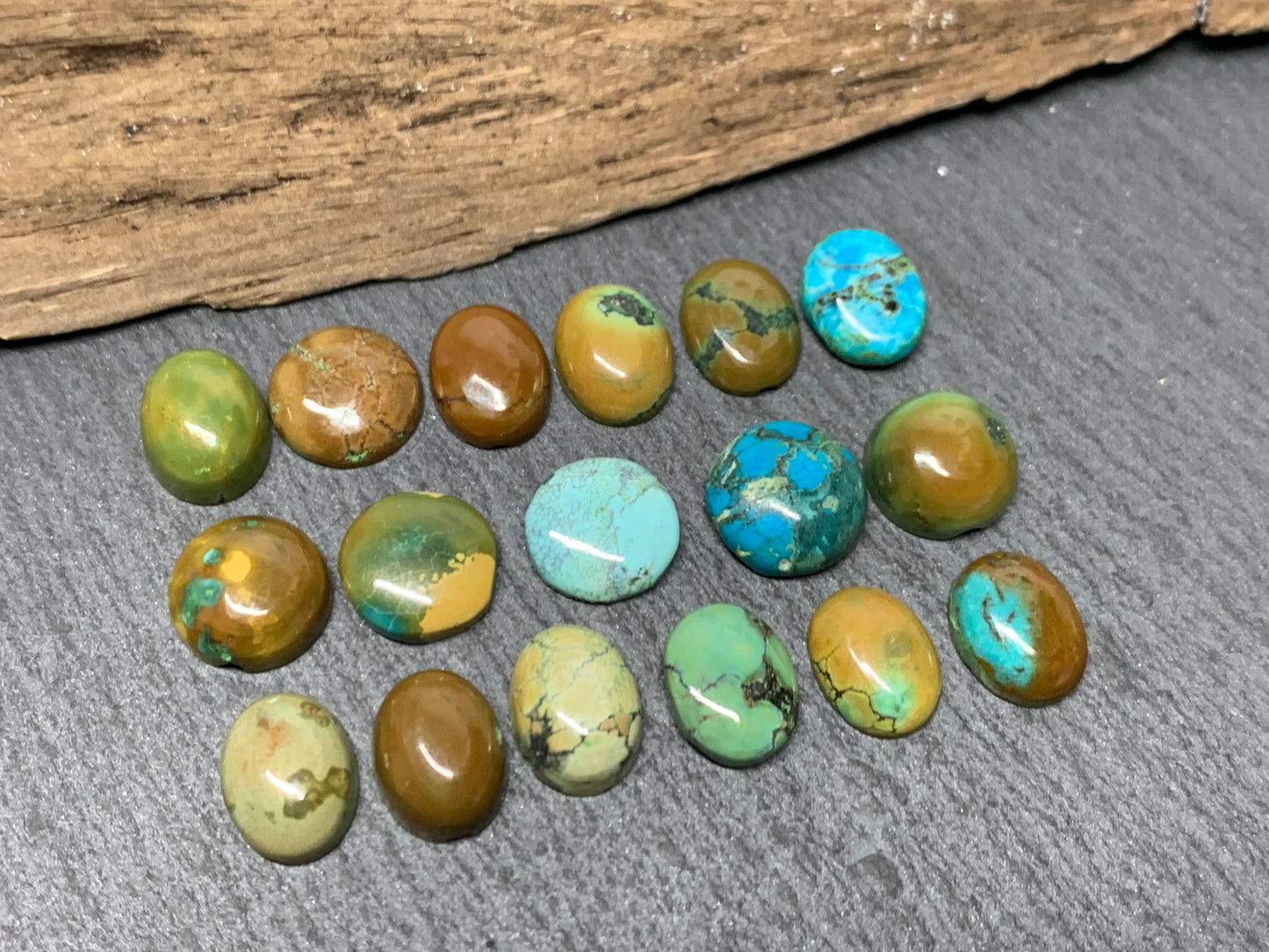 Tibetan Turquoise mixed shapes 9mm long cabochon/ Select your cabochon