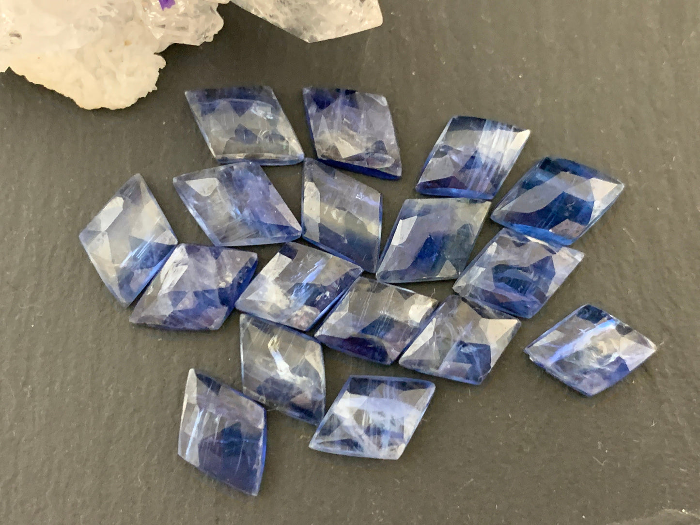 Faceted Kyanite 8x12mm Cabochon