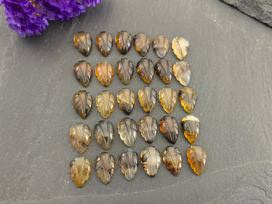 Montana Agate leaf 8x12mm cabochon