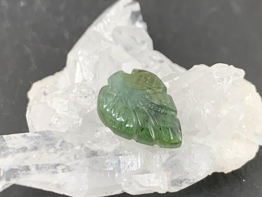 Carved Tourmaline 9x13x3mm cabochon