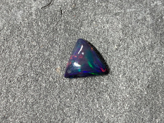 Black Ethiopian Opal triangle 9x9x4mm cabochon