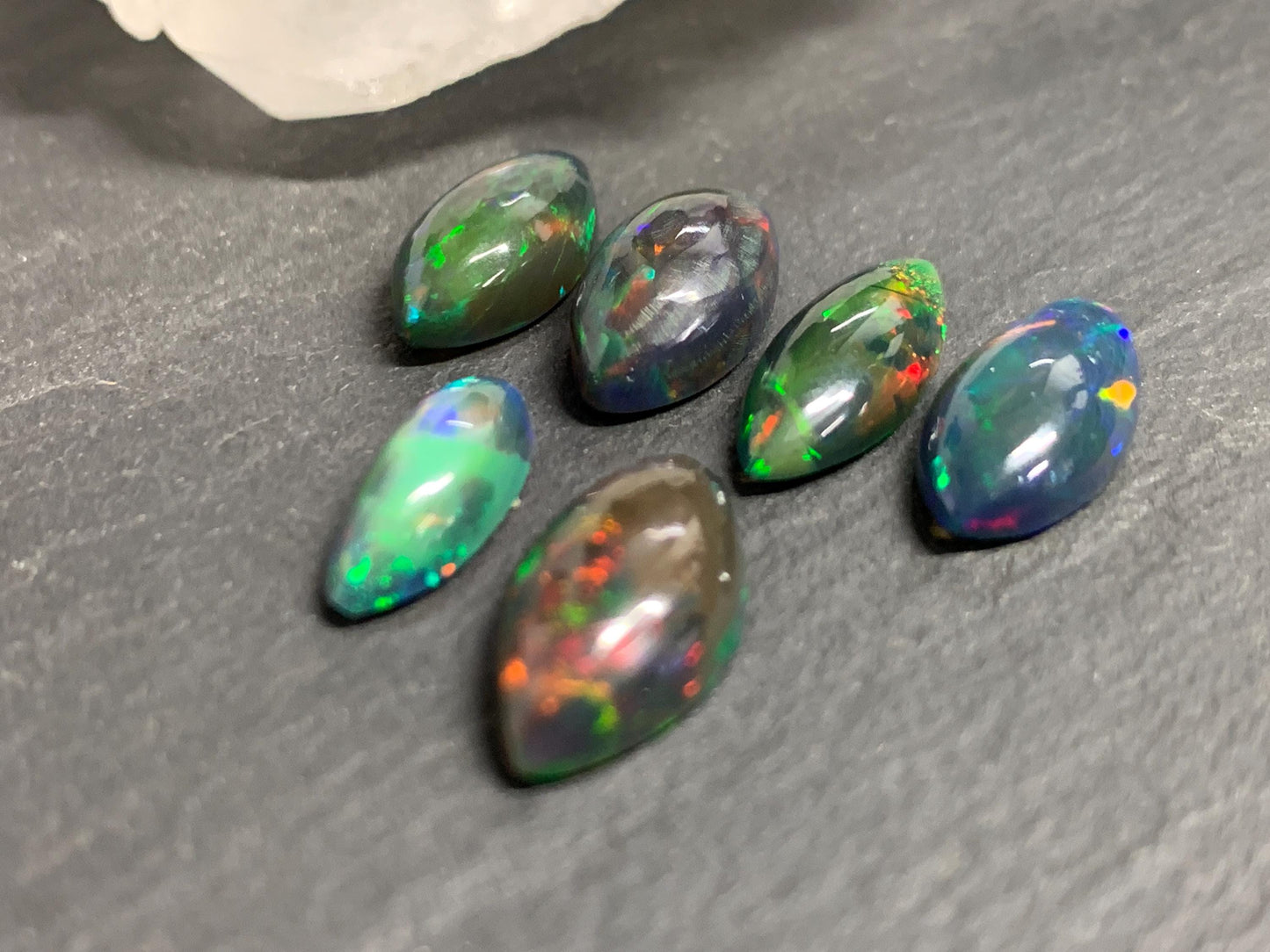 Natural Ethiopian Black Opal 12-15mm long cabochon/ Select your cabochon