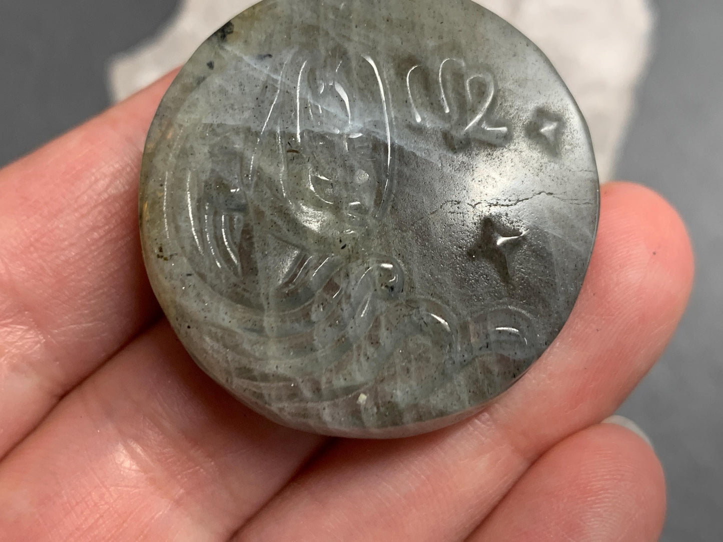 Virgo Purple Labradorite Zodiac Signs - Zodiac Constellations Carving