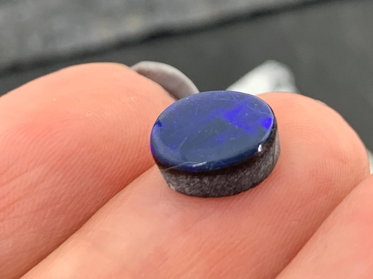 Australian Opal Doublet 8x9x4mm cabochon