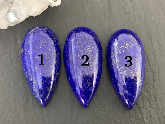 Lapis Lazuli pear 12x25mm cabochon - Calibrated cabochons