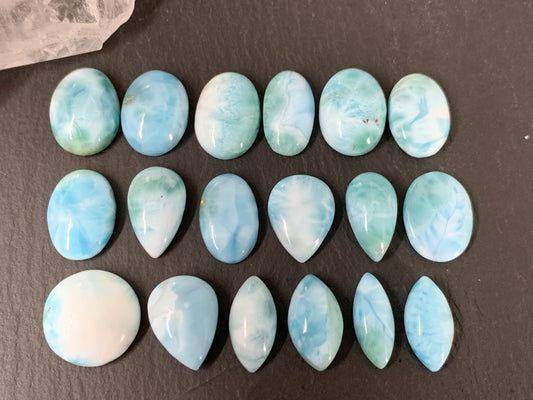 Larimar 16mm long cabochon