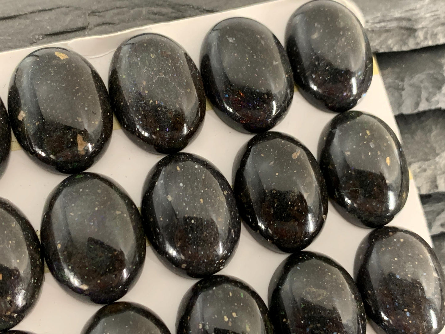 Black Opal oval 15x20mm cabochon- Andamooka Australia-