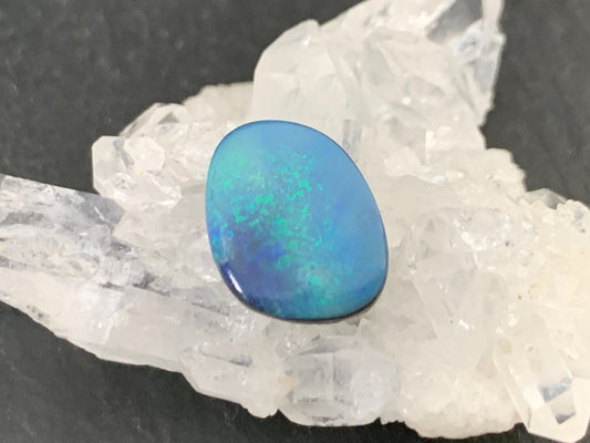 Australian Opal doublet 10x13x4mm cabochon