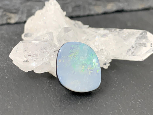 Australian Opal doublet 12x13x4.5mm cabochon