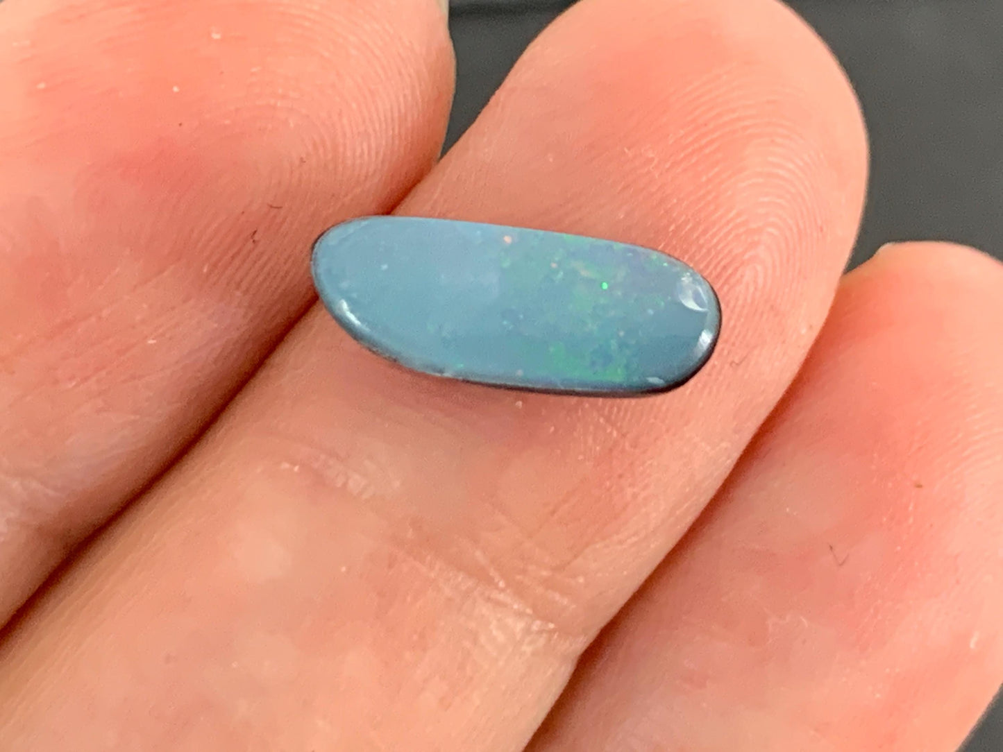 Australian Opal doublet 5x12x4mm cabochon