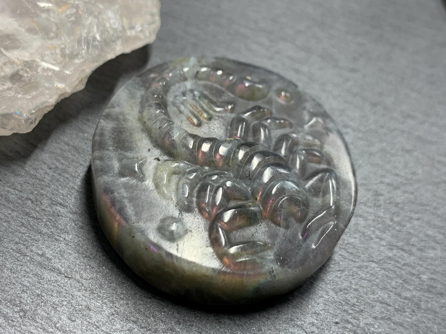 Scorpio Purple Labradorite Zodiac Signs - Zodiac Constellations Carving