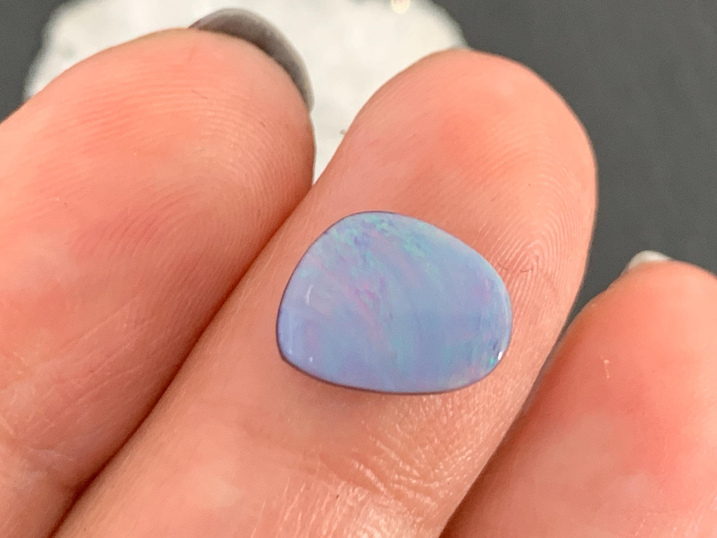 Australian Opal doublet 8x10x4mm cabochon