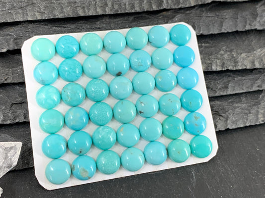 Turquoise round 8mm cabochon - Calibrated cabochons