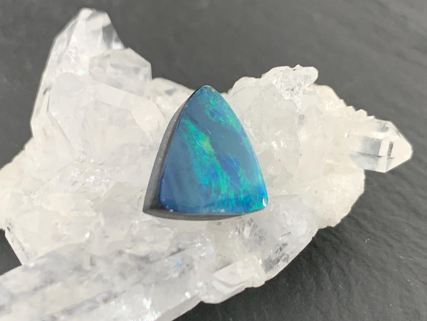 Australian Opal Doublet 10x11x4mm cabochon