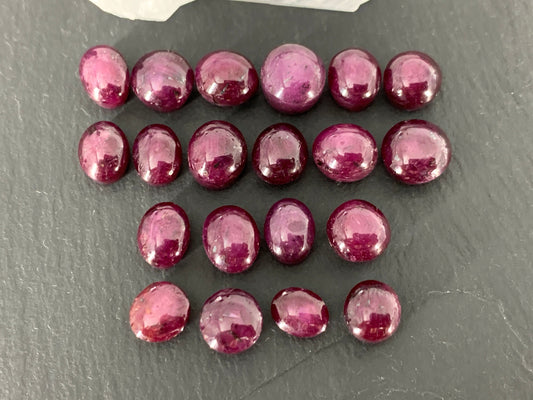 Ruby 7-8mm long cabochon