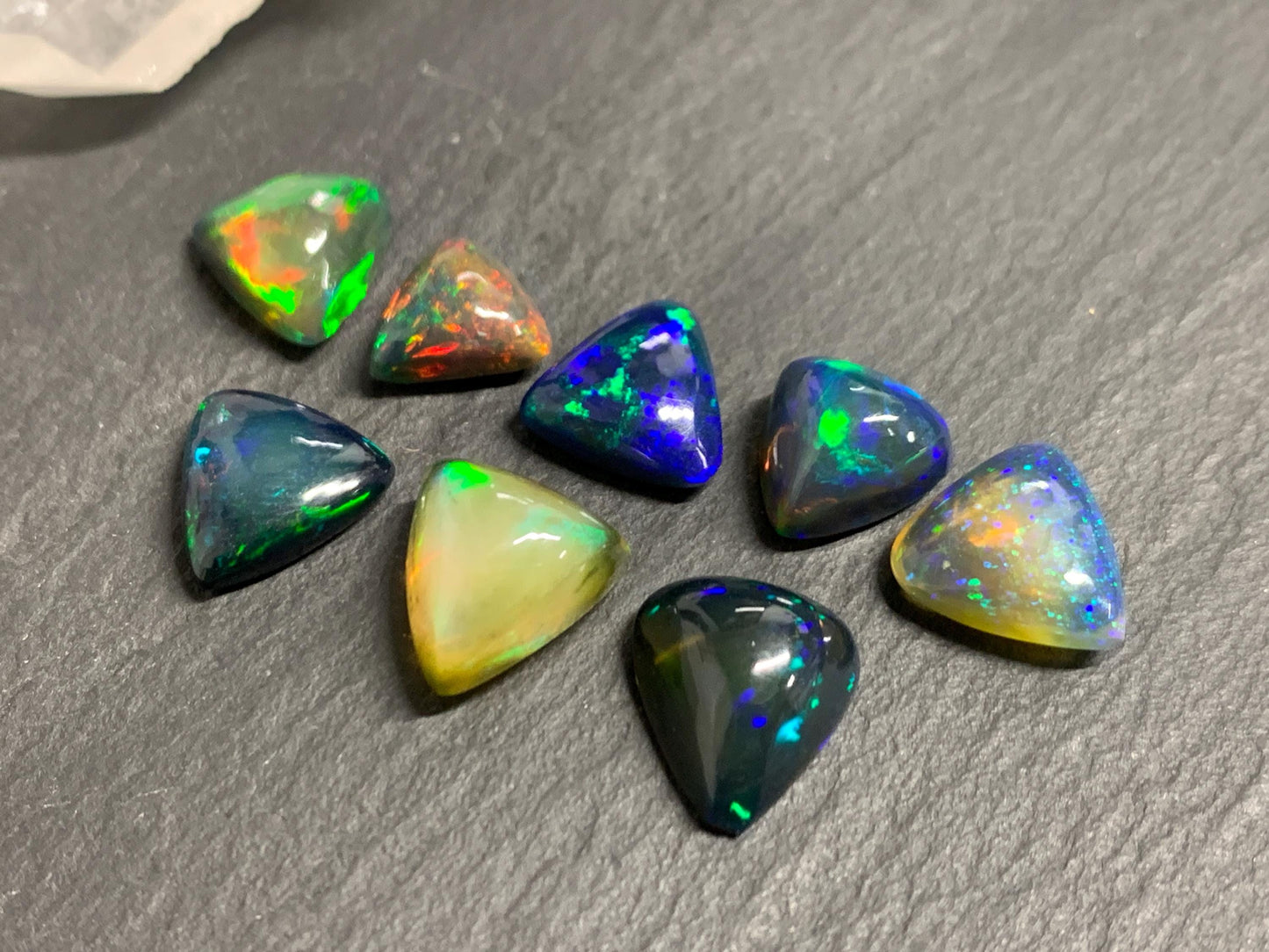 Natural Ethiopian Black Opal 11-12mm long cabochon/ Select your cabochon