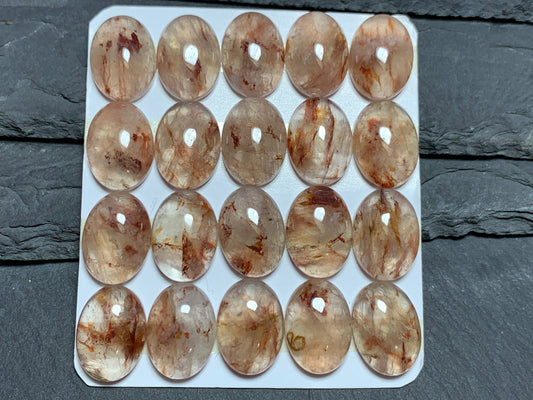 Blood Quartz oval 13x18mm Cabochon | Calibrated Cabochons