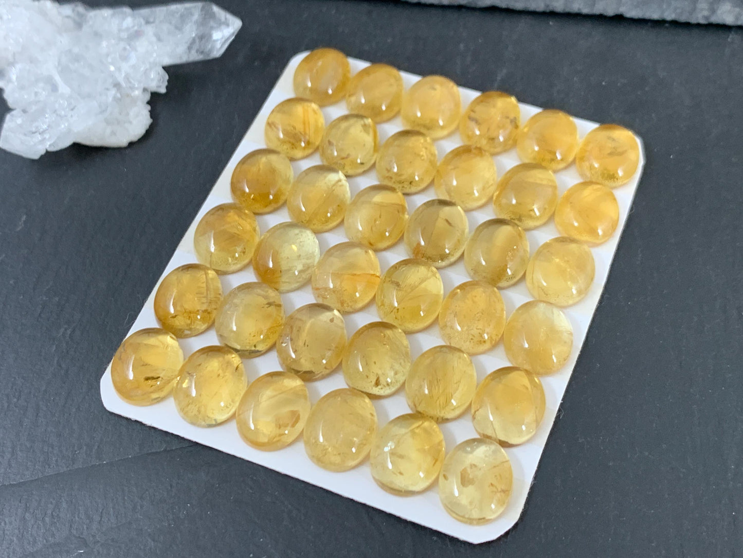 Citrine oval 10x12mm cabochon - Calibrated cabochons