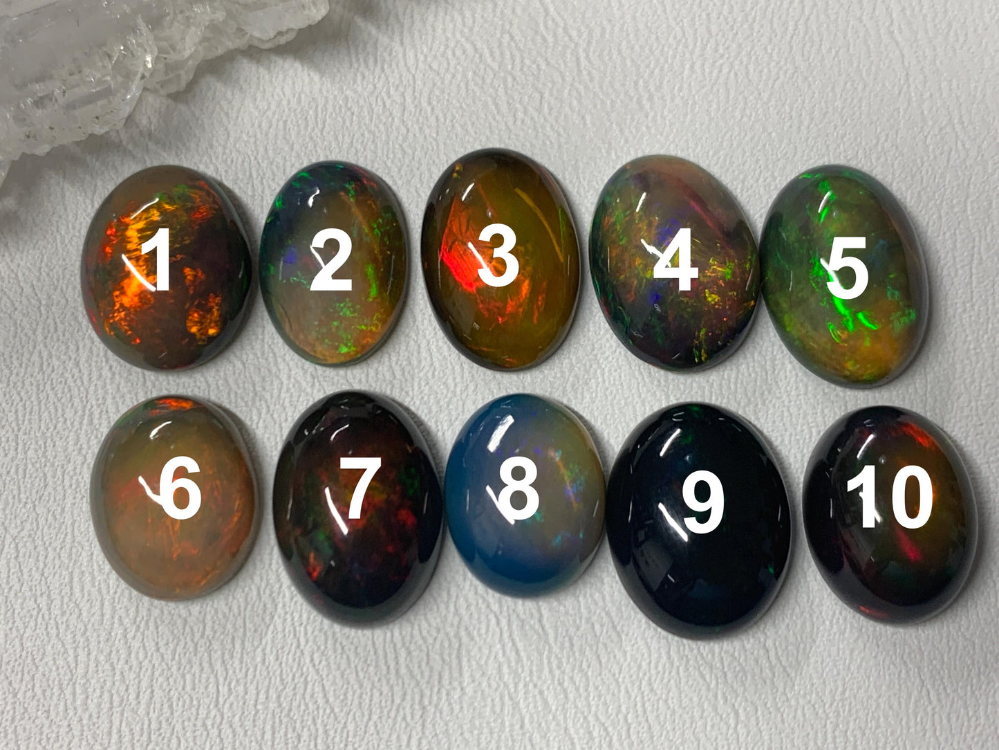 Natural Black  Ethiopian Opal 12-14mm long cabochon/ Select your cabochon