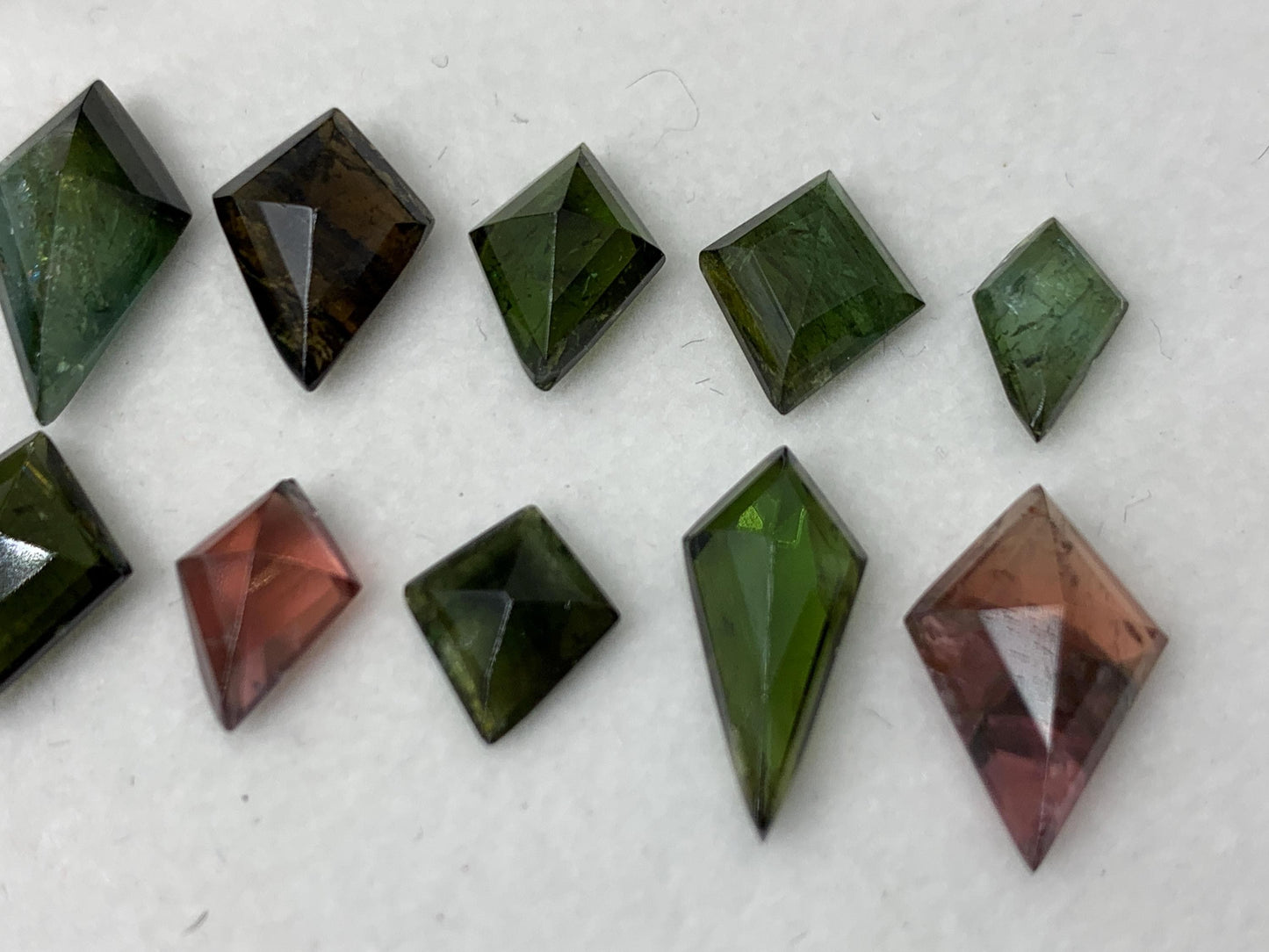 Natural Tourmaline step cut 9-14mm long cabochon