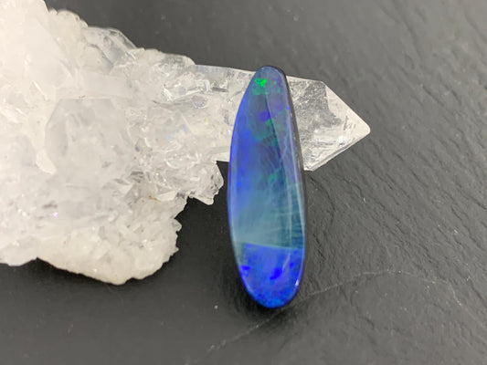 Australian Opal doublet 7x22x4mm cabochon