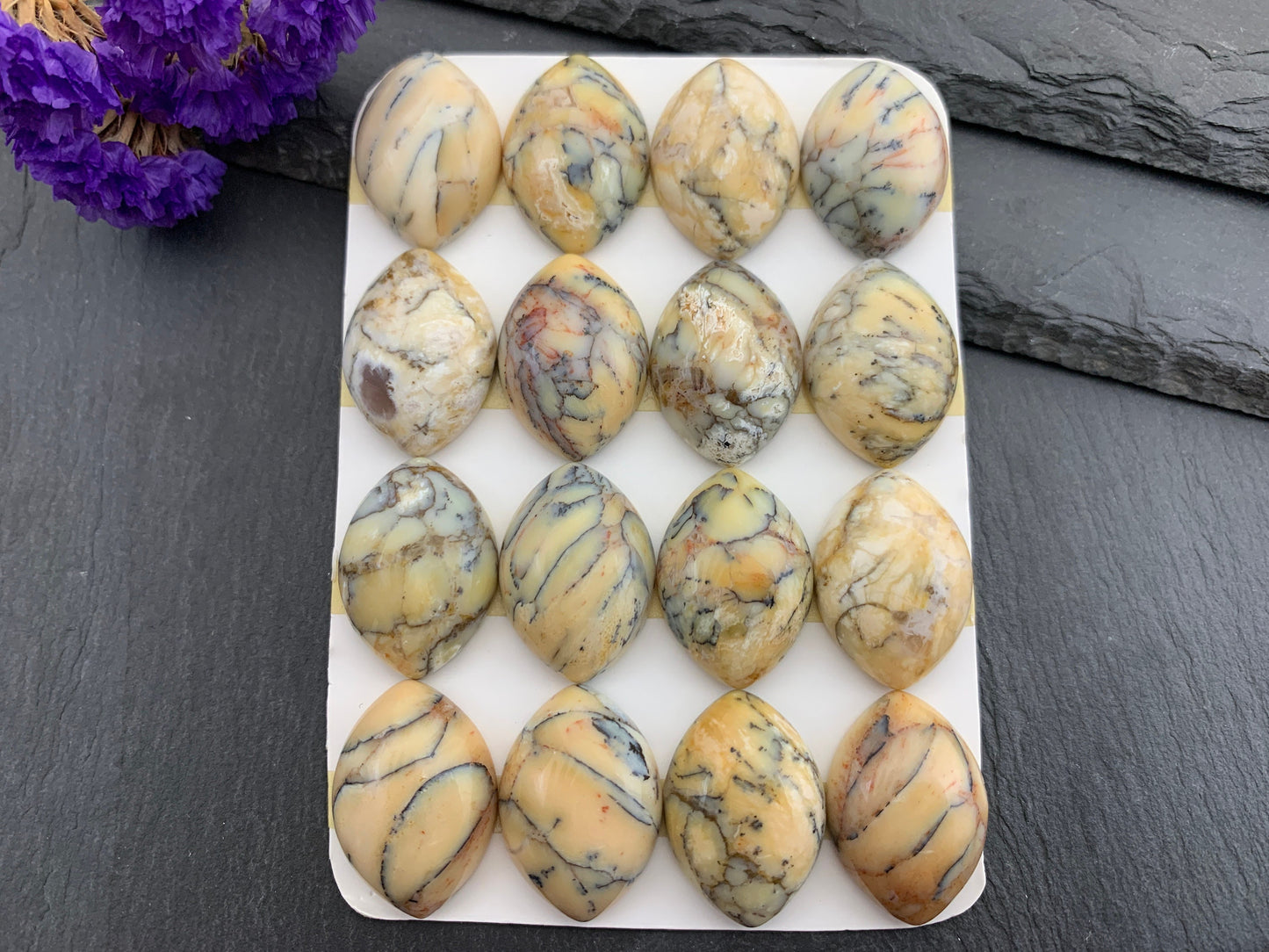 Opalite marquise 18x25mm cabochon - Calibrated Cabochons