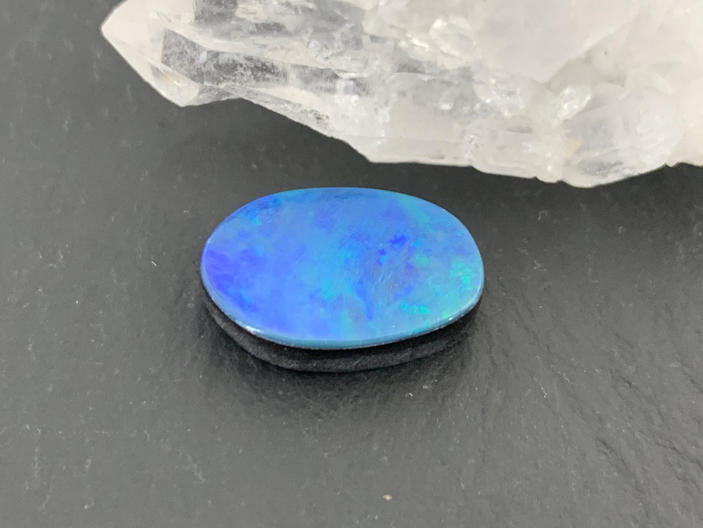 Australian Opal doublet 11x15x4mm cabochon