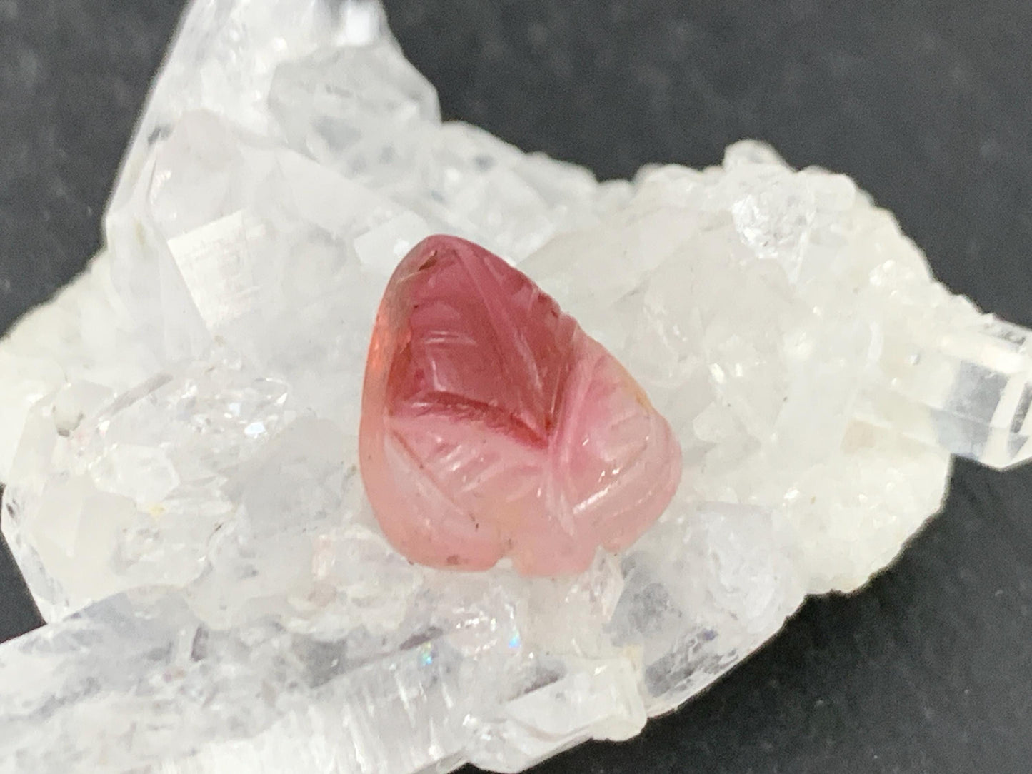 Carved Tourmaline 9x11x4mm cabochon